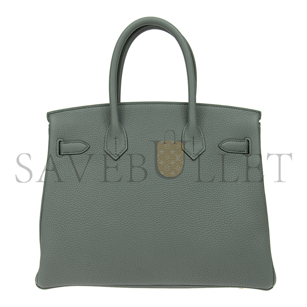 HERMES MASTER BIRKIN 30 EPSOM LEATHER BIRKIN GREEN GOLD BUCKLE HIGH END BAG BK3063TGGP4296 (30*23*15cm)